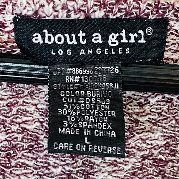 About A Girl Low/High Button Down Cardigan Large - Picture 6 of 6